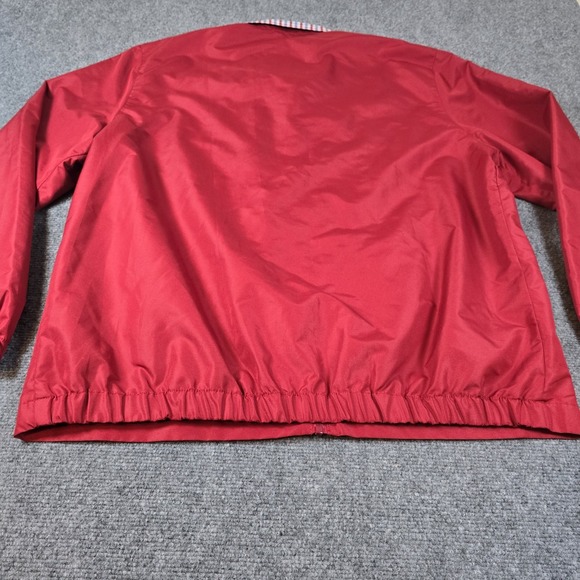 IZOD Windbreaker Jacket‎ Mens XL Red Full Zip Lightweight Golf Plaid Lining - Picture 13 of 16